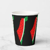 Palästina Karte Watermelon Symbol der Freiheit Pappbecher (Rückseite)