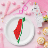 Palästina Karte Watermelon Symbol der Freiheit Pappteller (Party)