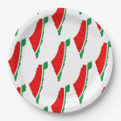 Palästina Karte Watermelon Symbol der Freiheit Pappteller (Vorderseite)