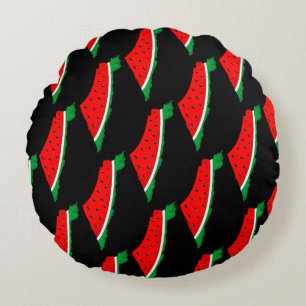 Palästina Karte Watermelon Symbol der Freiheit Rundes Kissen