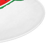 Palästina Karte Watermelon Symbol der Freiheit Schneidebrett (Ecke)