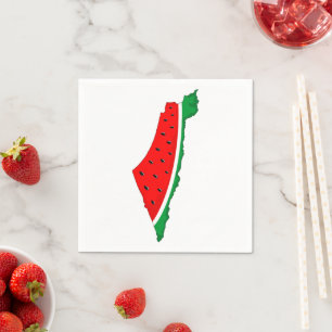 Palästina Karte Watermelon Symbol der Freiheit Serviette