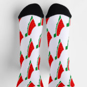 Palästina Karte Watermelon Symbol der Freiheit Socken (Oben)