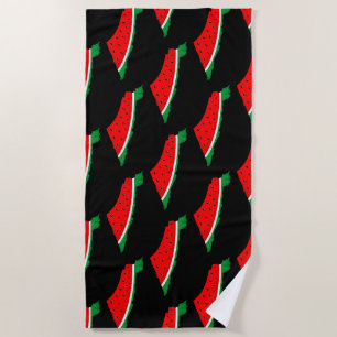 Palästina Karte Watermelon Symbol der Freiheit Strandtuch
