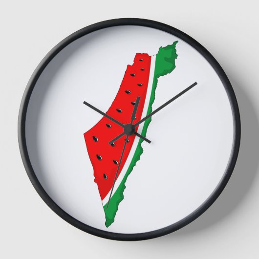 Palästina Karte Watermelon Symbol der Freiheit Uhr (Vorderseite)