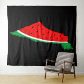 Palästina Karte Watermelon Symbol der Freiheit Wandteppich (Beispiel (Horizontal))
