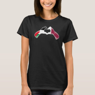 Palästina-Katar-Flagge Palästina Katar Herz 1 T-Shirt