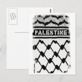 Palästina Keffiyah Postkarte (Vorne/Hinten)