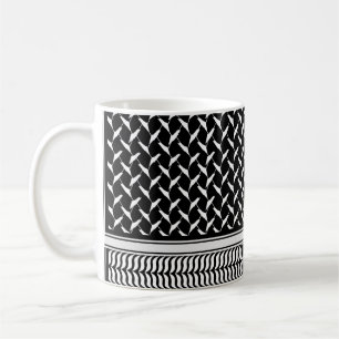 Palästina Kufiya Black Keffiyeh Kaffeetasse