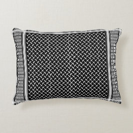 Palästina Kufiya | Black Keffiyeh Tapestry Dekokissen