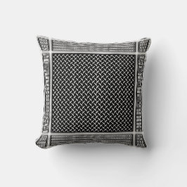 Palästina Kufiya | Black Keffiyeh Tapestry Kissen