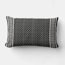 Palästina Kufiya | Black Keffiyeh Tapestry Lendenkissen