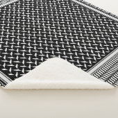 Palästina Kufiya | Black Keffiyeh Tapestry Sherpadecke (3/4)