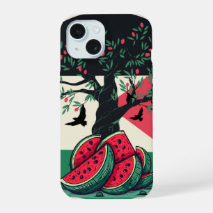 Palästina-Kultur Palästina-Wassermelone Olivenbaum iPhone 15 Hülle