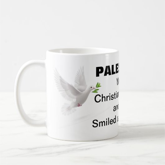 Palästina... lächelte sich an kaffeetasse (Links)