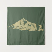 Palästina-Landkarte zur Veranschaulichung der pala Wandteppich (Vorderseite (Horizontal))