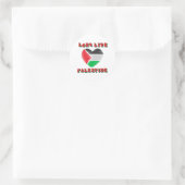 Palästina lange leben runder aufkleber (Tasche)
