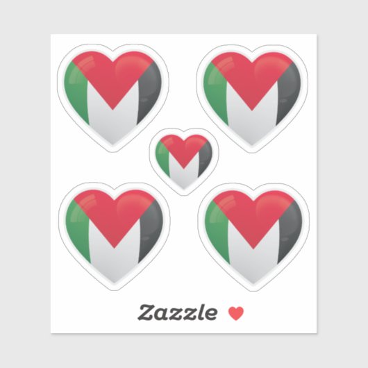 Palästina-Liebe-Symbol Aufkleber (Blatt)
