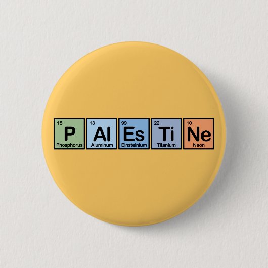 Palästina machte von den Elementen Button (Vorderseite)
