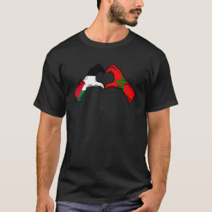 Palästina-Marokko-Flagge Palästinensisch Marokka T-Shirt