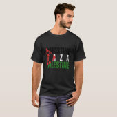 Palästina Name GAZA mit palästinensischer Flagge T-Shirt (Vorne ganz)