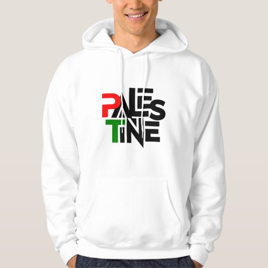 Palästina oder Palästina Moderne Typografie Design Hoodie (Vorderseite)