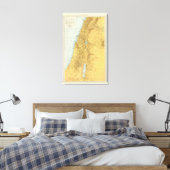 Palastina - Palästina-Atlas-Karte Leinwanddruck (Insitu (Schlafzimmer))