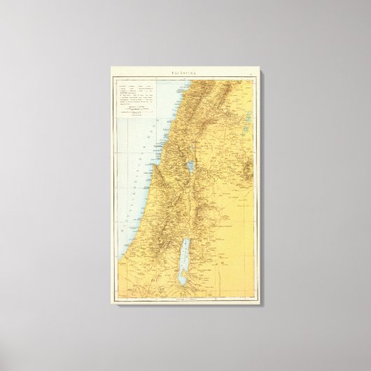 Palastina - Palästina-Atlas-Karte Leinwanddruck (Vorderseite)