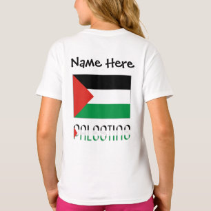 Palästina Palästinensische Flagge Schwarz Personal T-Shirt