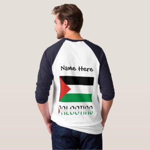 Palästina Palästinensische Flagge Schwarz Personal T-Shirt