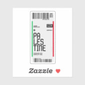 Palästina-Reisekarte Aufkleber (Blatt)