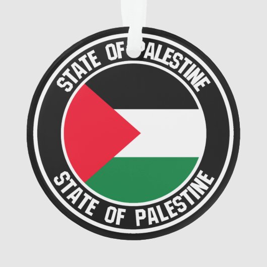 Palästina-Runde Ornament (Rückseite)