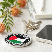 Palästina-Runde Schlüsselanhänger (Seite)