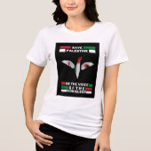 Palästina-T - Shirt mit Palästina-Plan gerettet | (Vorderseite)