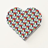 Palästina- und Palästinenserflagge Kundenspezifisc Notizblock (Rückseite)