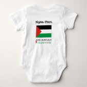 Palästina und palästinensische Flagge mit Ihrem Na Baby Strampler (Rückseite)