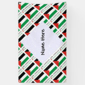 Palästina und palästinensische Flagge mit Ihrem Na Banner (Vertikal)