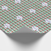 Palästina und palästinensische Flagge mit Ihrem Na Geschenkpapier (Ecke)