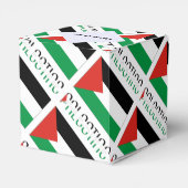 Palästina und palästinensische Flagge mit Ihrem Na Geschenkschachtel (Rückseite)