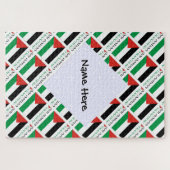 Palästina und palästinensische Flagge Personalisie Puzzle (Horizontal)