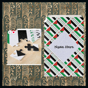 Palästina und personalisierte Palästina-Flagge als Puzzle