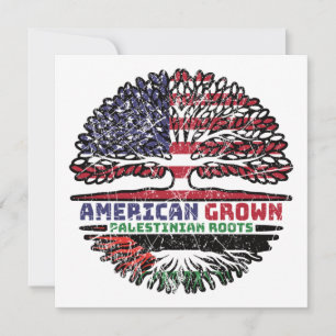 Palästina - USA - Tree Roots Flag Karte