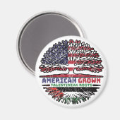 Palästina - USA - Tree Roots Flag Magnet (Vorderseite/Rückseite)