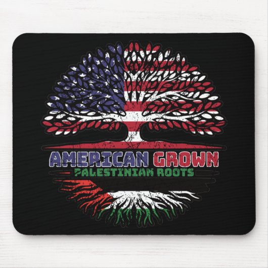 Palästina - USA - Tree Roots Flag Mousepad (Vorne)
