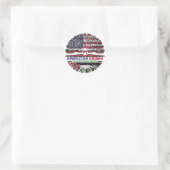 Palästina - USA - Tree Roots Flag Runder Aufkleber (Tasche)