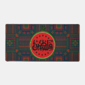 Palästina-Wassermelone-Palästina arabisches Wort"ف Schreibtischunterlage (Vorderseite)