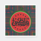 Palästina-Wassermelone-Palästina arabisches Wort"ف Serviette (Vorderseite)