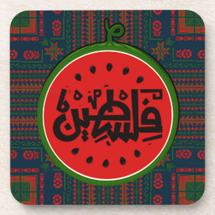 Palästina-Wassermelone-Palästinensisches Arabisch Getränkeuntersetzer