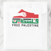 Palästina wird frei sein rechteckiger aufkleber (Tasche)