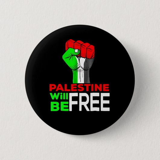 Palästina wird freier Gaza-Völkermord sein Button (Vorderseite)
